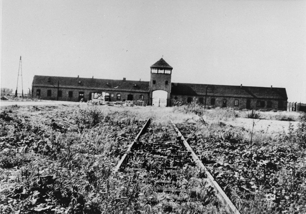 Gates to Auschwitz II Birkenau